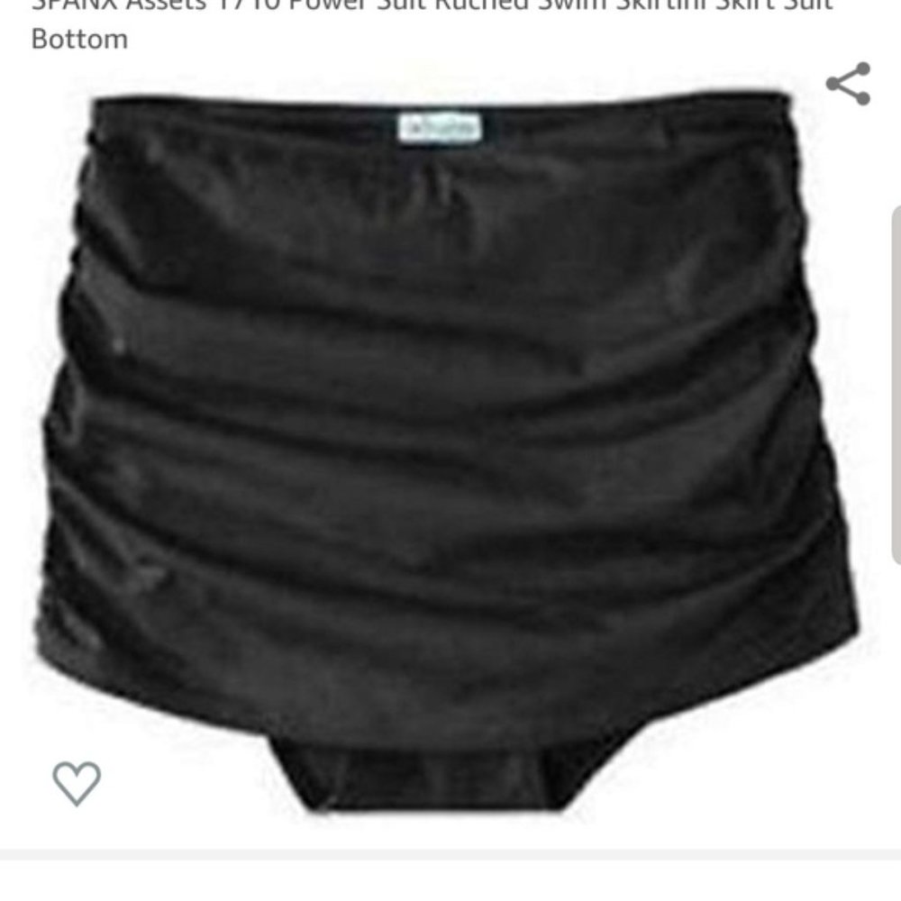 SPANX Love Your Assets High Waisted Swim Skirt L